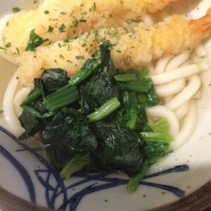 簡単手抜きなエビ天うどん